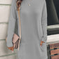 Women's Solid Color Long Sleeve Loose Round Neck Pocket Top T-shirt