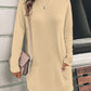 Women's Solid Color Long Sleeve Loose Round Neck Pocket Top T-shirt